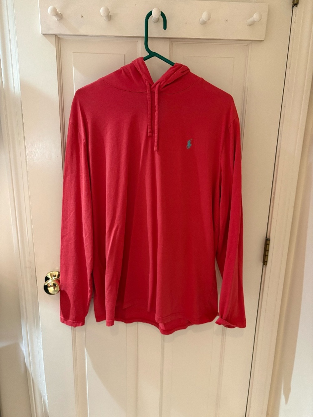 Polo Ralph Lauren Cherry Red Men's Long Sleeve Hoodie Shirt XL